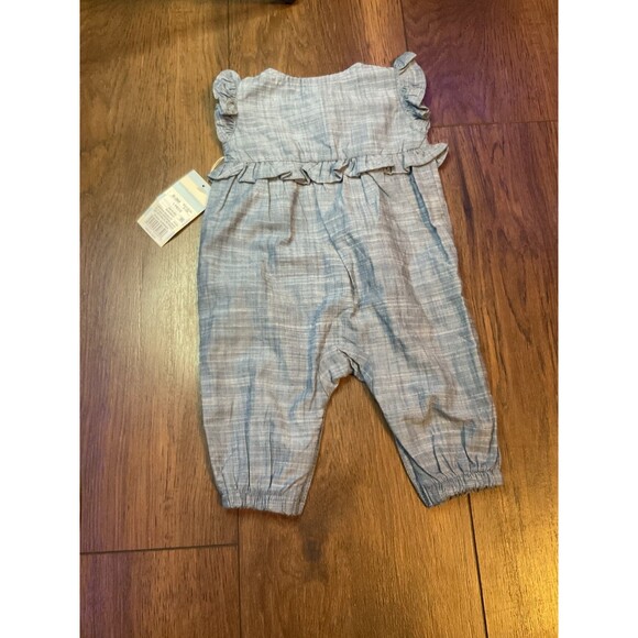 cat & jack 0-3 months romper one piece blue nwt baby girls - Picture 2 of 5